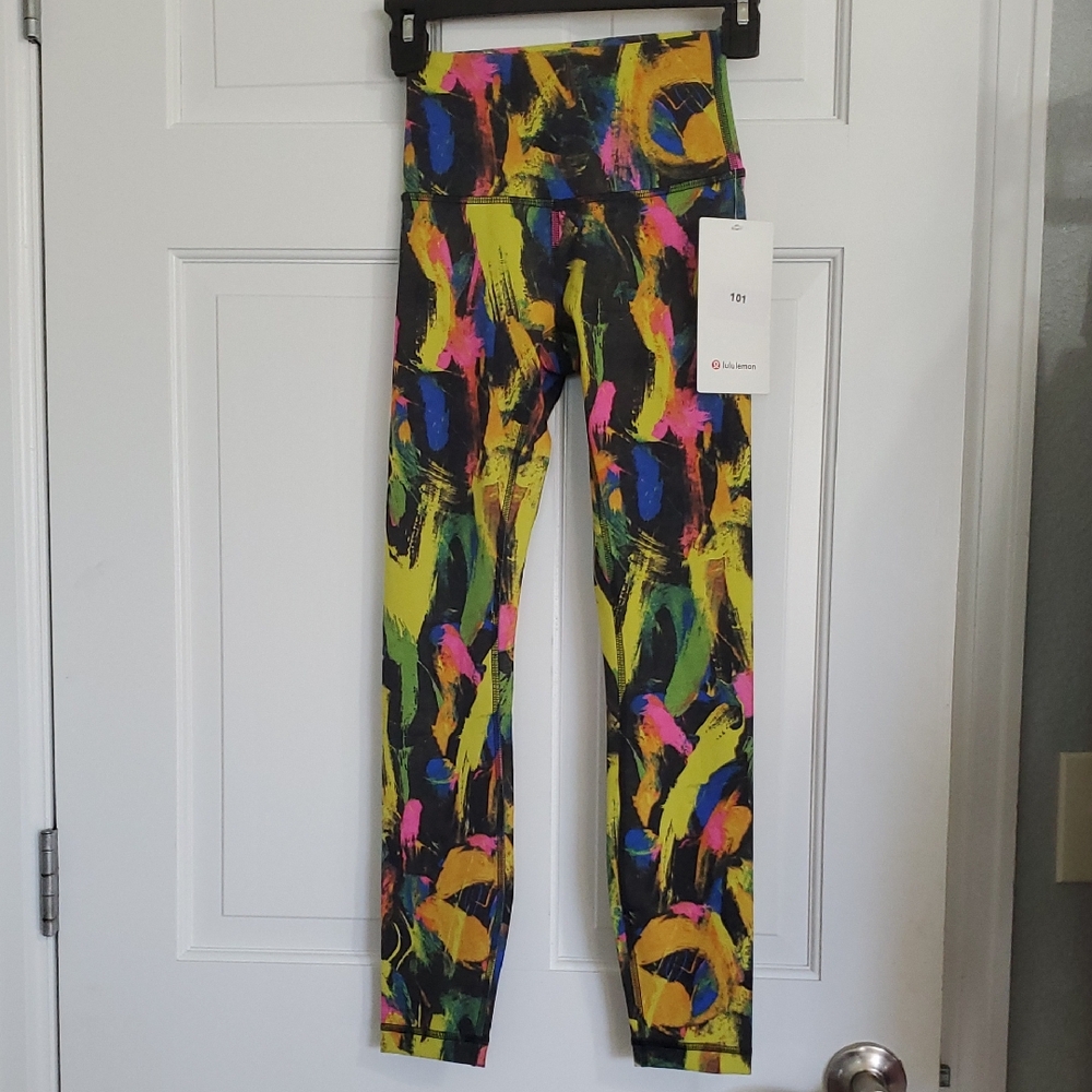 NWT Lululemon Wundertrain HR 25in Leggings Sz 2 Undertone Black Multi